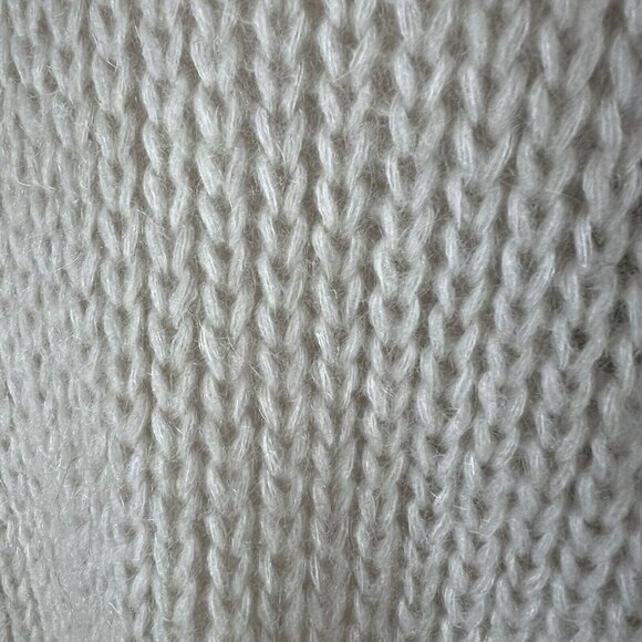 Me369 Brooklyn Natural Sweater Embroidered "Good Vibes" Wool Mohair Size XS/S - Picture 3 of 11